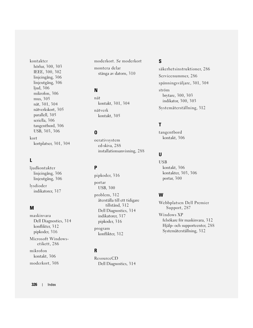 Dell Workstation 380 manual Index 