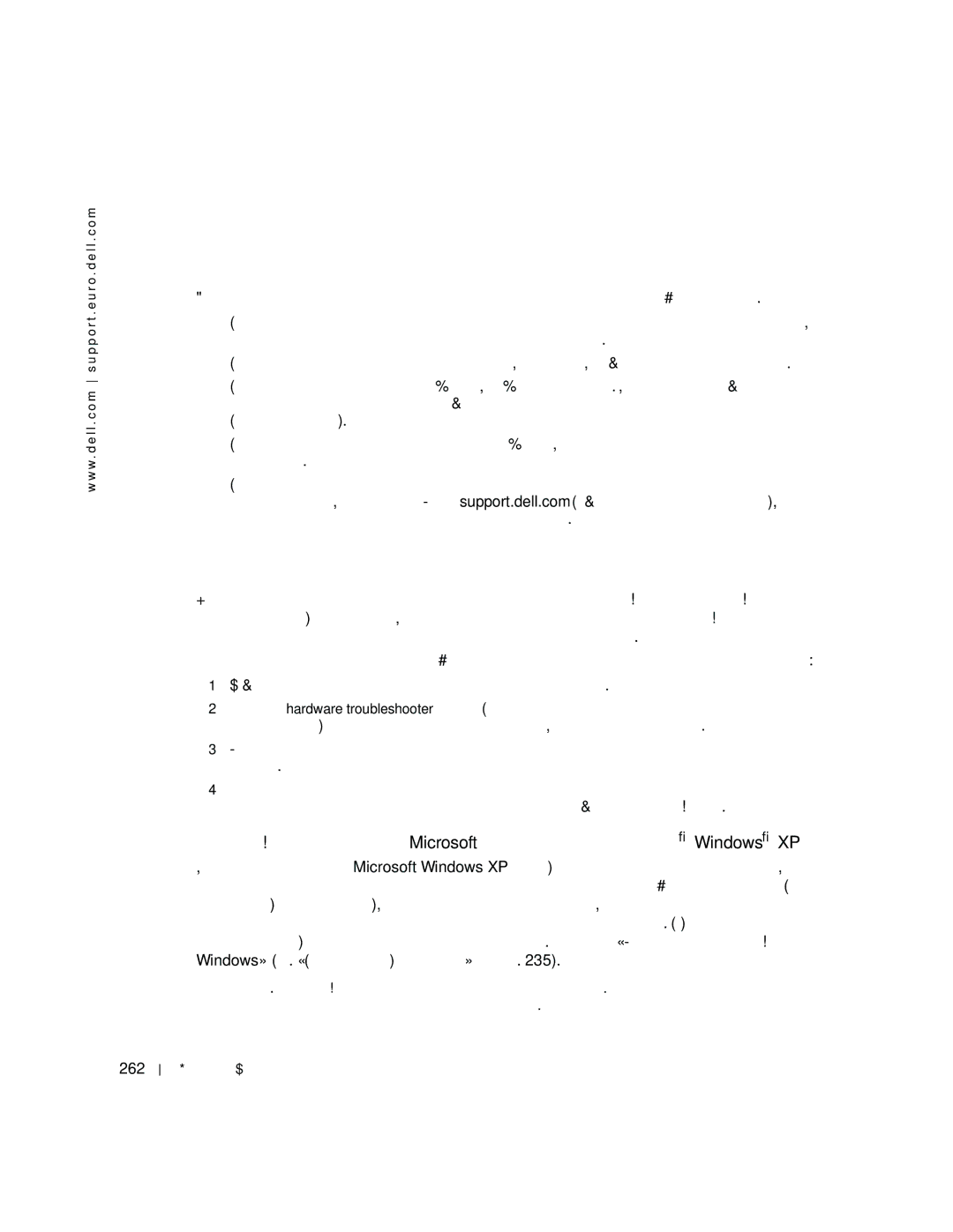 Dell Workstation 380 manual Устранение неисправностей, Советы по поиску и устранению неисправностей, 262 
