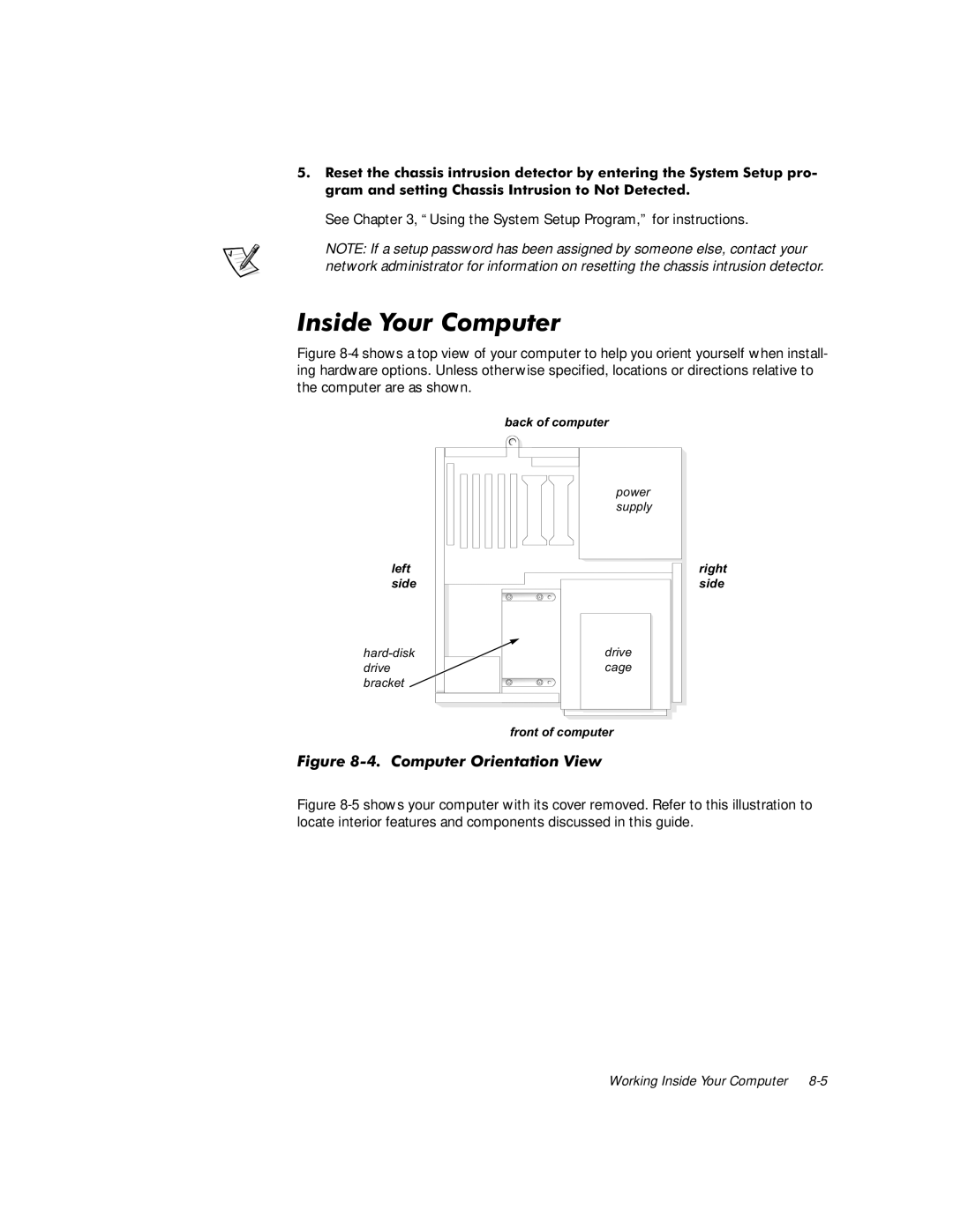 Dell WorkStation 410 manual Qvlghrxu&Rpsxwhu, LJXUH&RPSXWHU2ULHQWDWLRQ9LHZ 