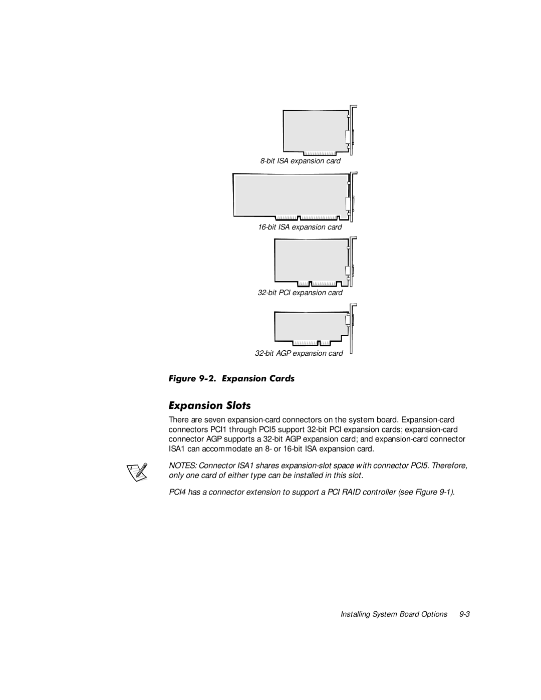 Dell WorkStation 410 manual SDQVLRQ6ORWV, Ljxuhsdqvlrq&Dugv 