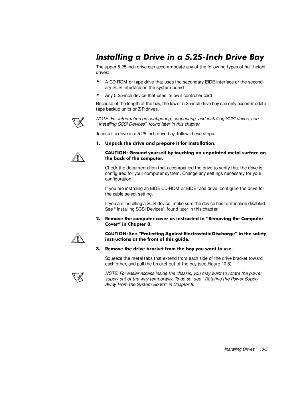 Dell WorkStation 410 manual Qvwdoolqjdulyhlqd,Qfkulyh%D, 8QSDFNWKHGULYHDQGSUHSDUHLWIRULQVWDOODWLRQ 