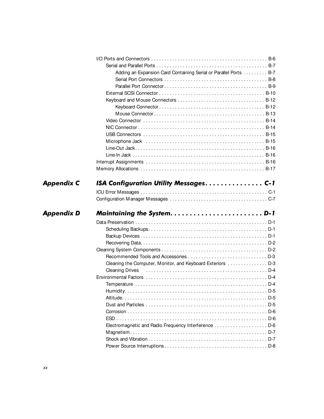 Dell WorkStation 410 manual $Sshqgl, ICU Error Messages Configuration Manager Messages, Esd 