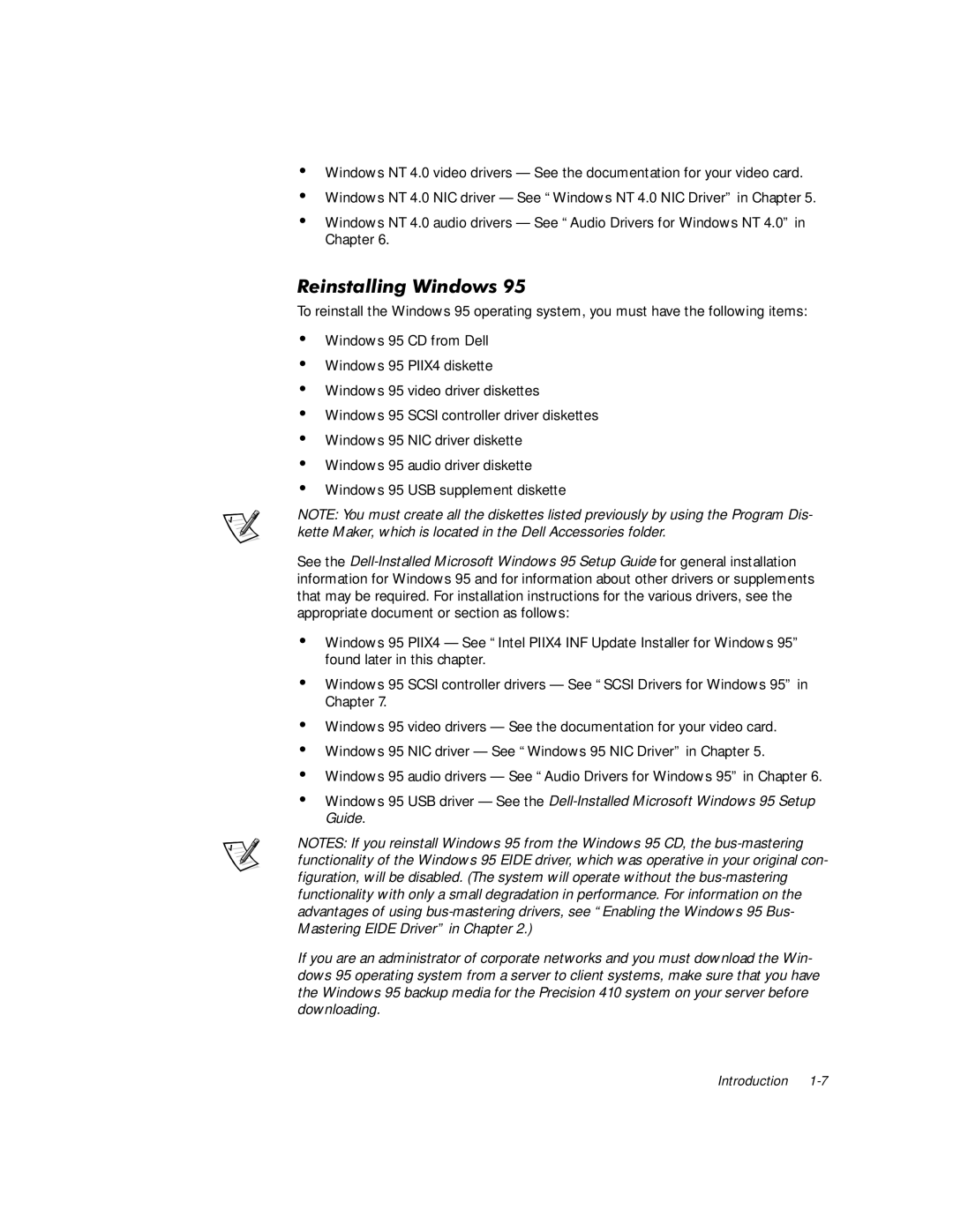 Dell WorkStation 410 manual 5HLQVWDOOLQJLQGRZV 