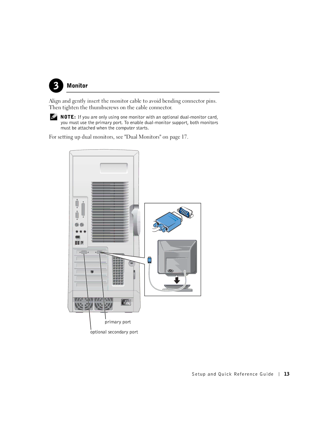 Dell Workstation 530 manual Monitor 