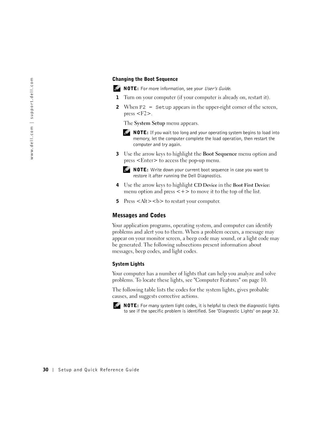 Dell Workstation 530 manual Messages and Codes, Press Altb to restart your computer 