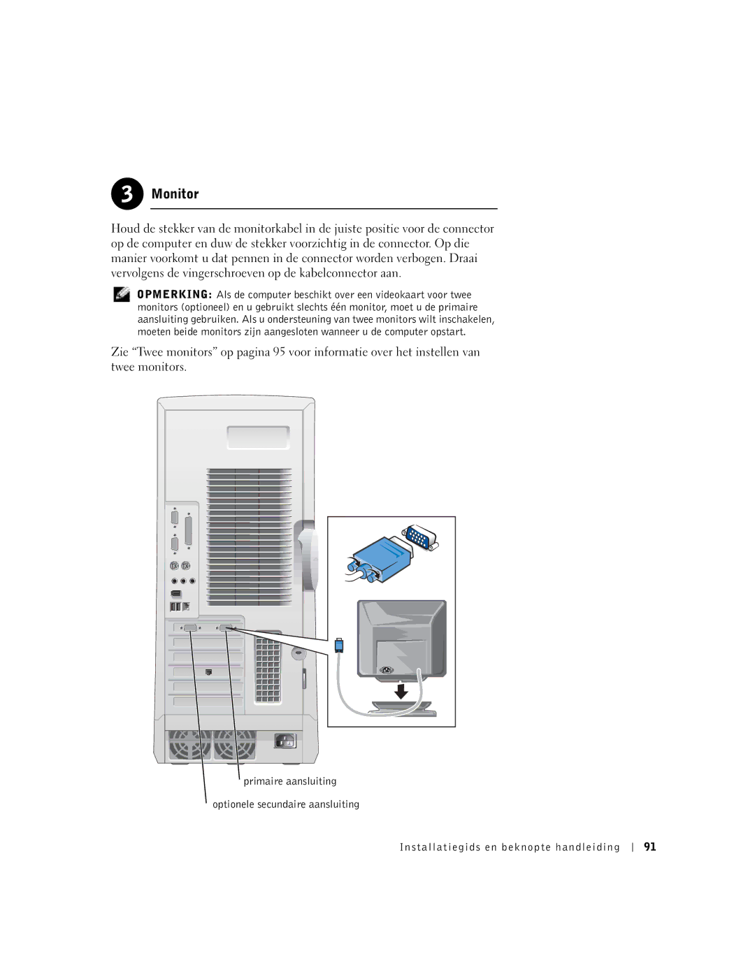 Dell Workstation 530 manual Monitor 