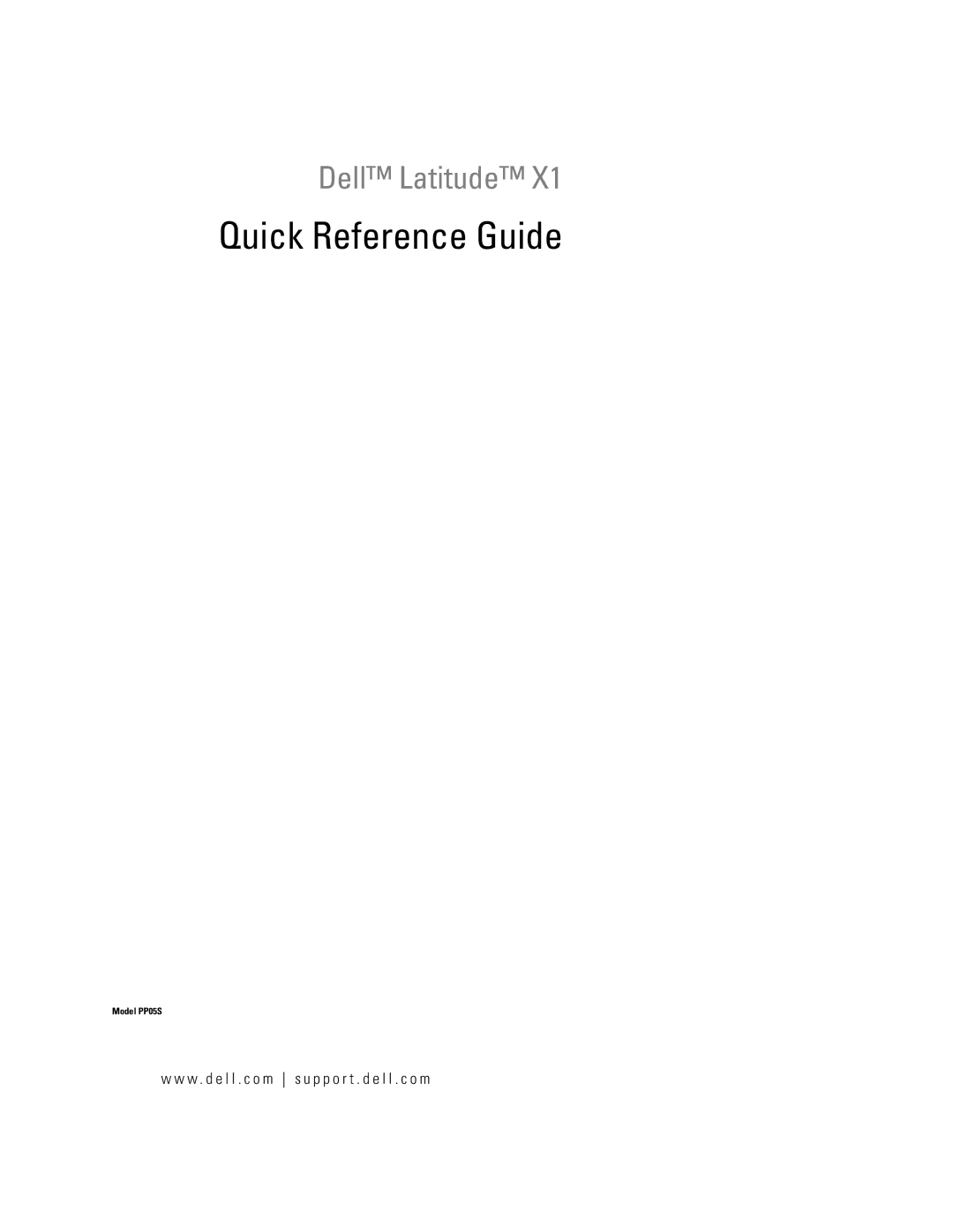 Dell X1 manual Quick Reference Guide, W . d e l l . c o m s u p p o r t . d e l l . c o m 