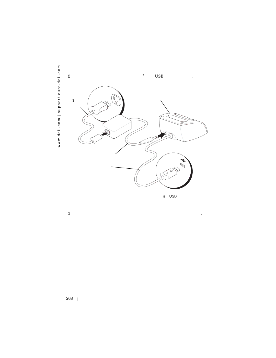 Dell X3 manual Подсоедините кабель подставки к разъему USB на компьютере, 268 Информационное руководство по системе 