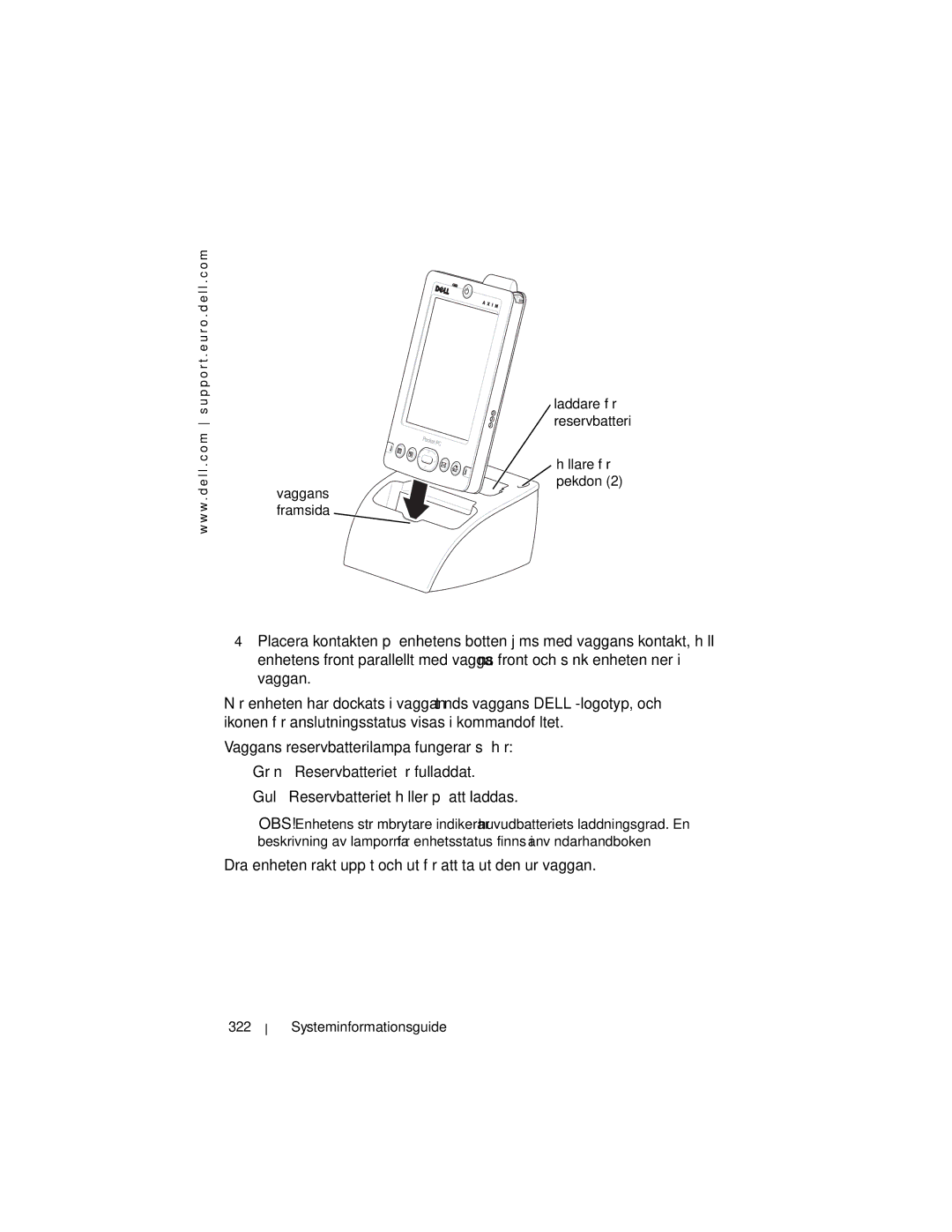 Dell X3 manual Systeminformationsguide 