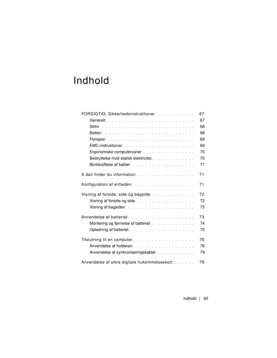 Dell X3 manual Forsigtig Sikkerhedsinstruktioner, Beskyttelse mod statisk elektricitet, Visning af forside, side og bagside 