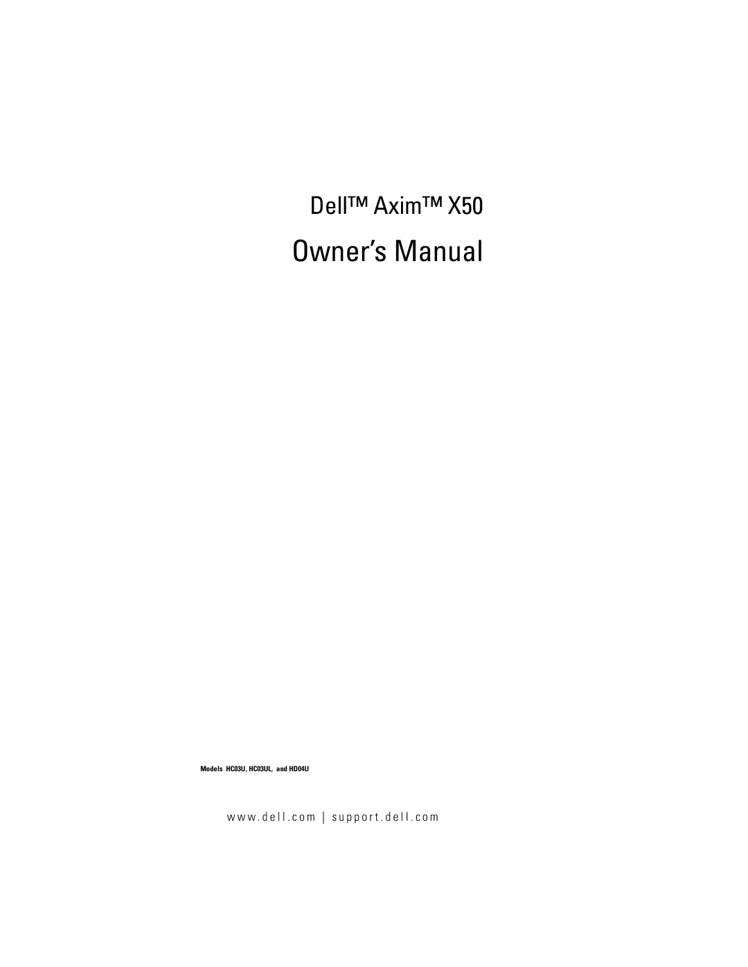 Dell C03UL, X50 owner manual Dell Axim 