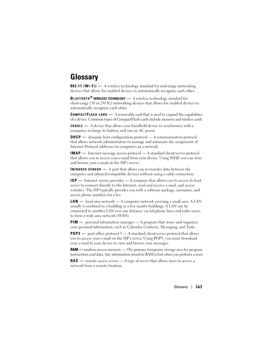 Dell C03UL, X50 owner manual Glossary 