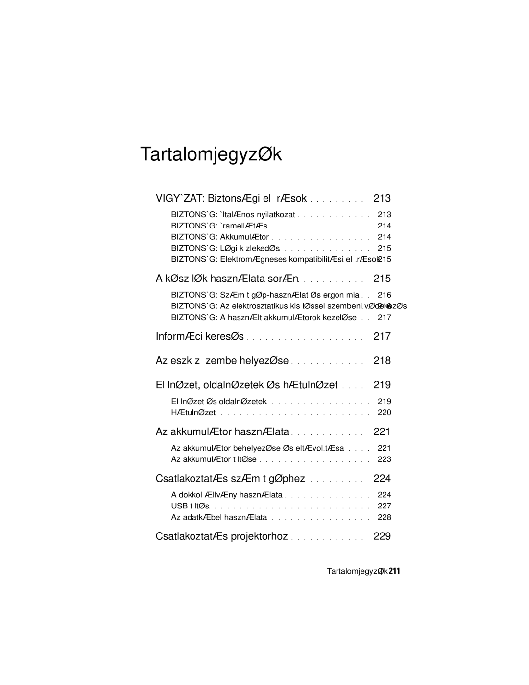 Dell X50 manual Elölnézet, oldalnézetek és hátulnézet, 211 