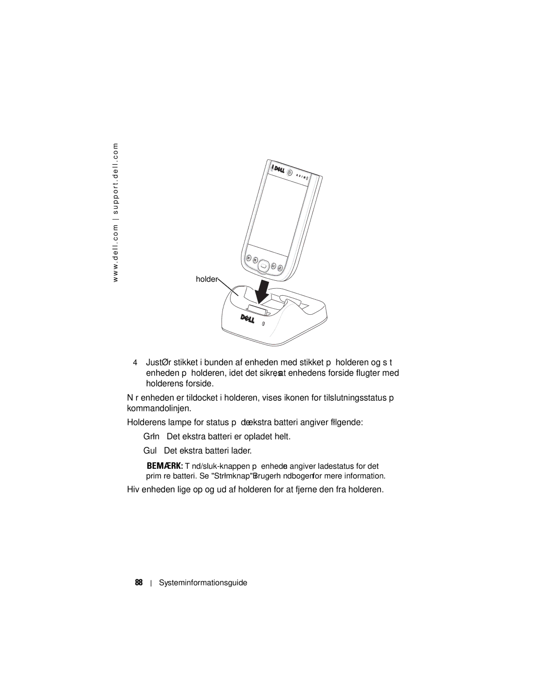 Dell X50 manual Holder 