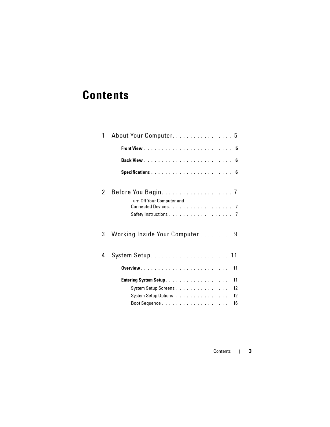 Dell D05S, X51 owner manual Contents 