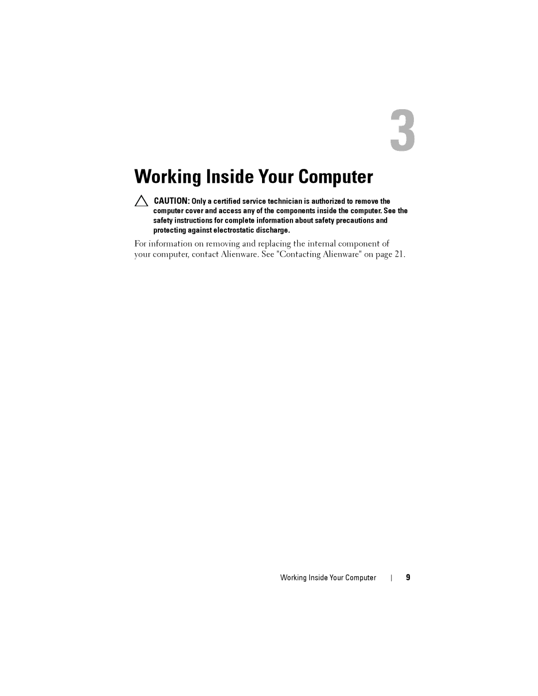 Dell D05S, X51 owner manual Working Inside Your Computer 