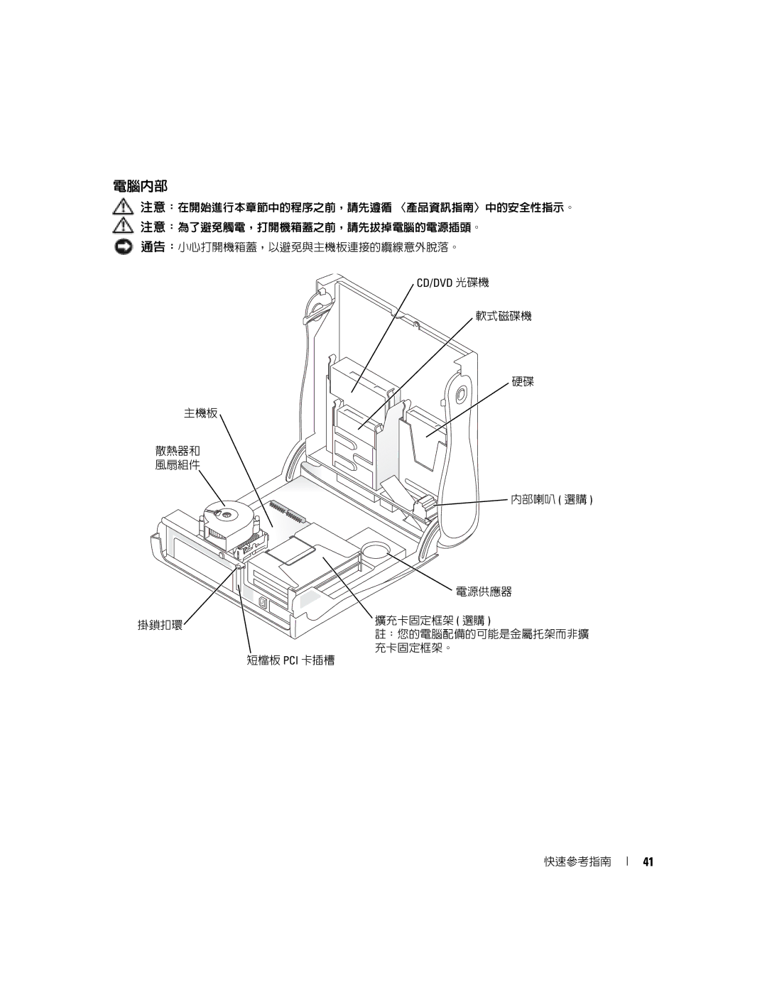 Dell X6740 manual 電腦內部 