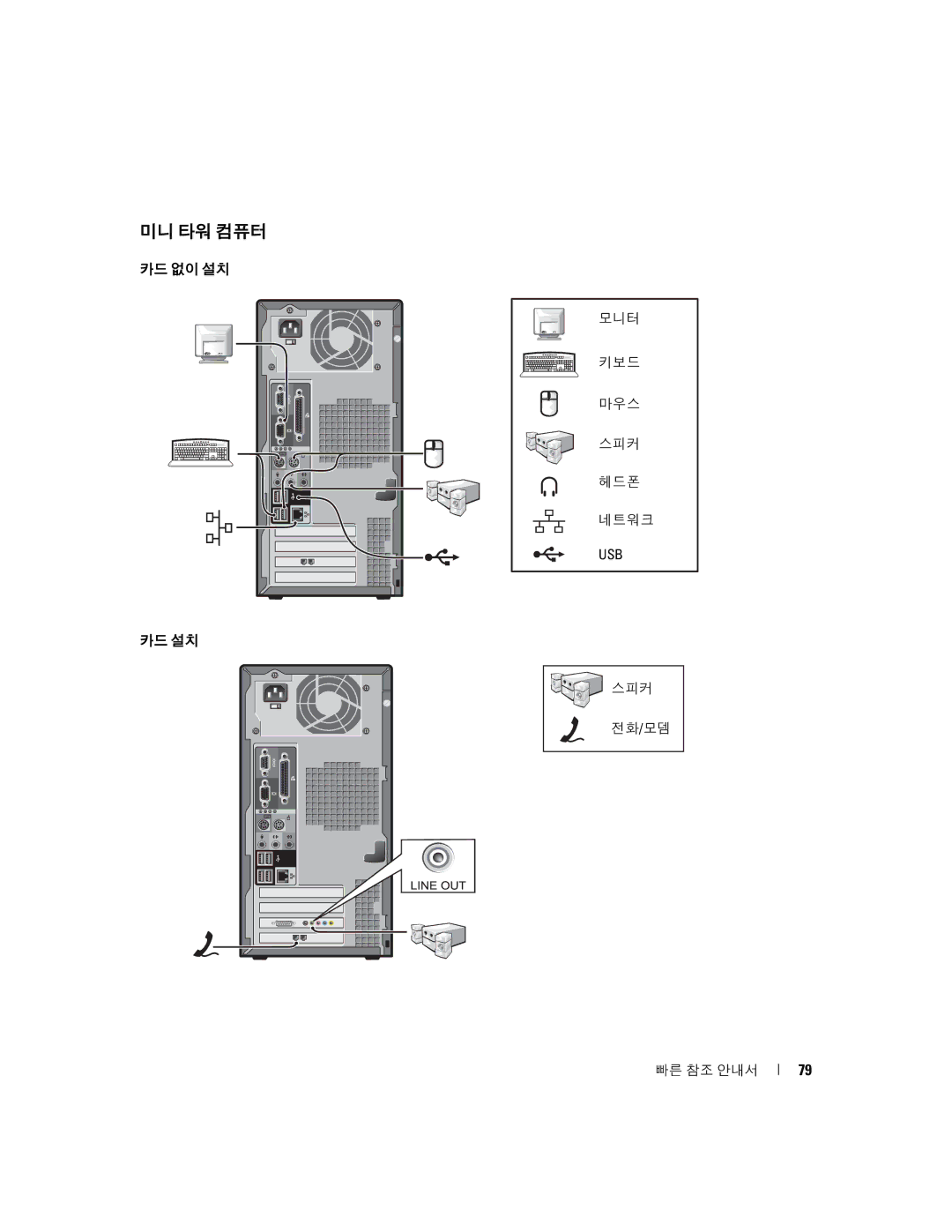 Dell X6740 manual 미니 타워 컴퓨터 