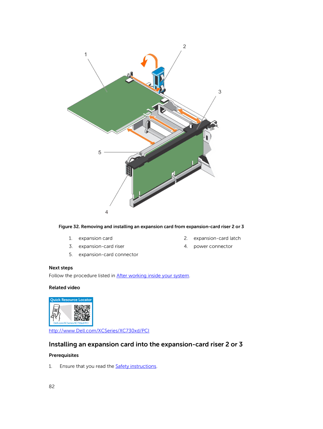 Dell XC730xd owner manual Prerequisites Ensure that you read the Safety instructions 