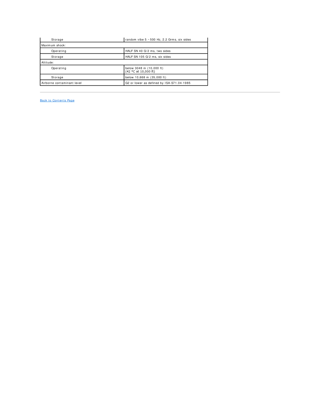 Dell XE specifications Back to Contents 