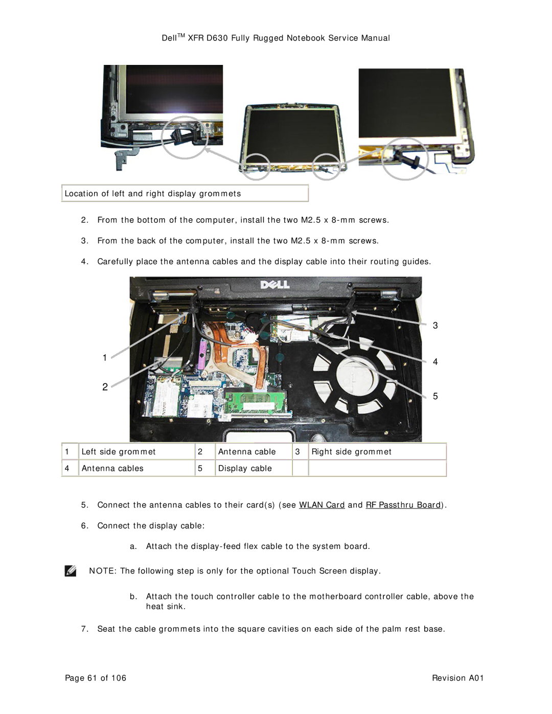 Dell XFR D630 service manual Revision A01 