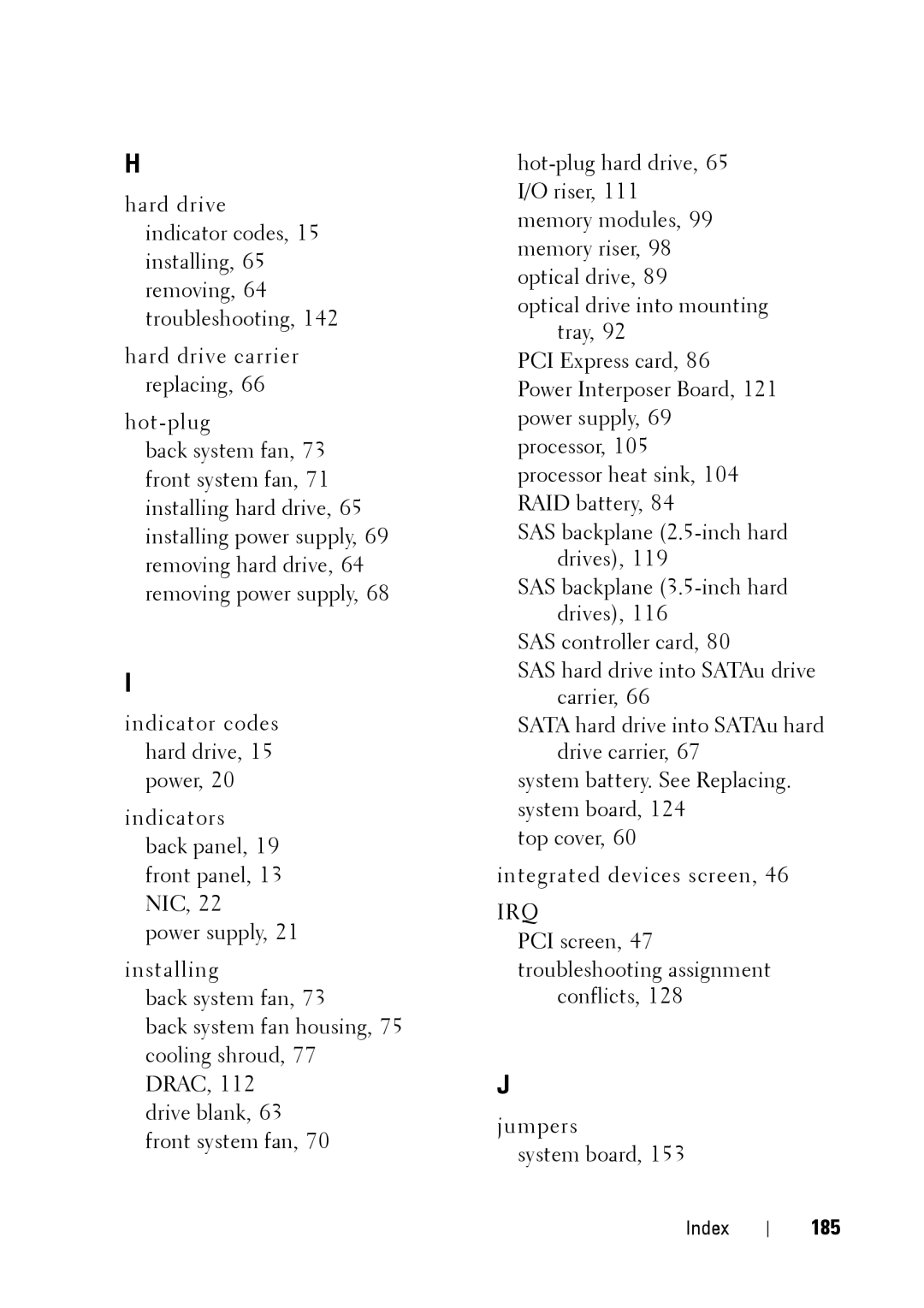 Dell XK946 manual 185 