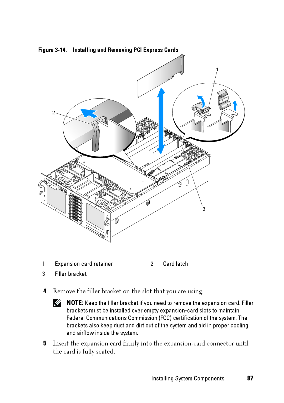 Dell XK946 manual Installing and Removing PCI Express Cards 