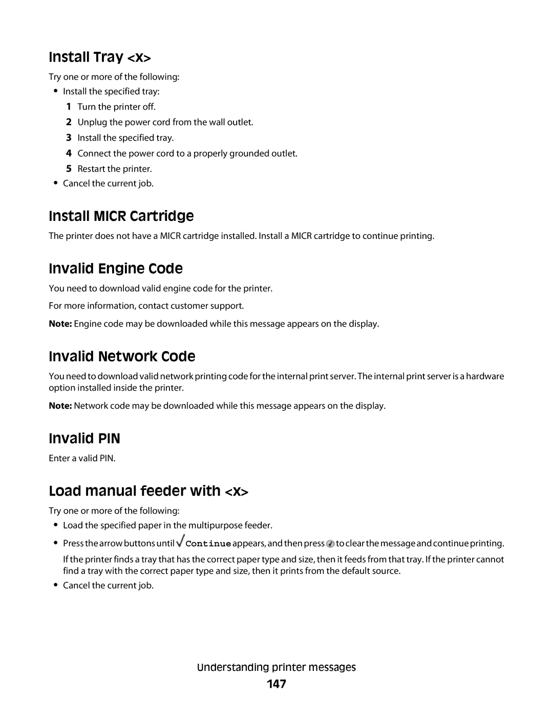 Dell 4553, xn2, n01, n03, mn1, dn Install Tray, Install Micr Cartridge, Invalid Engine Code, Invalid Network Code, Invalid PIN 