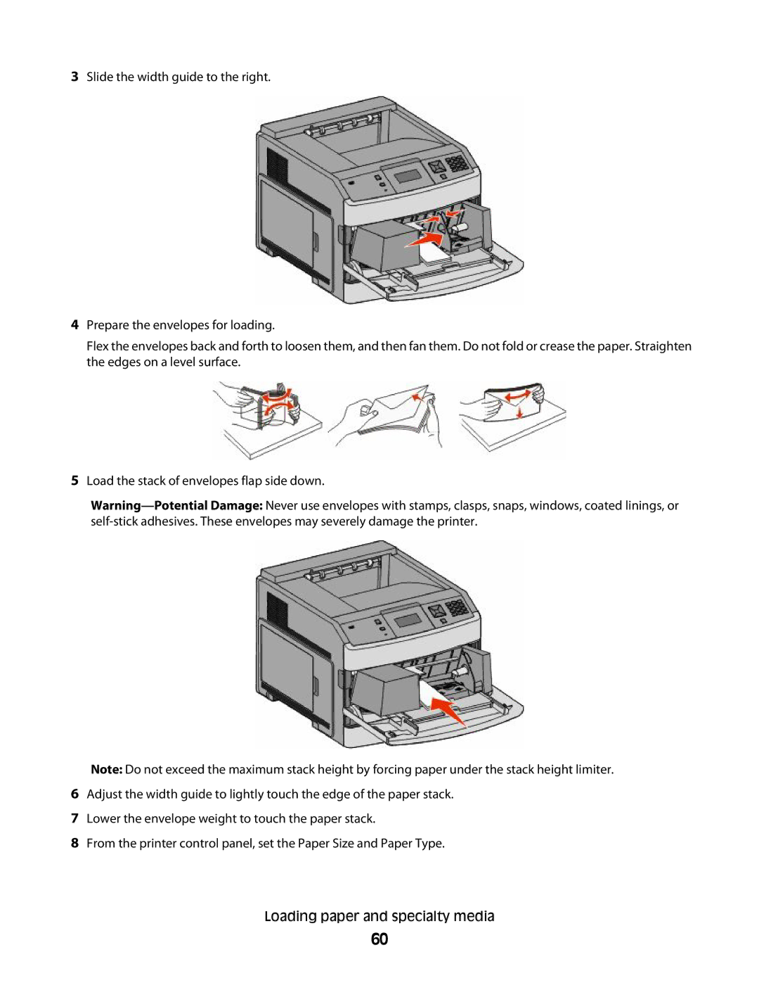 Dell gd1, xn2, n01, n03, mn1, md1, gm1, gd2, n02, dn1, 5530, dn3, dn2, d03, 4864, 41A, 23A, 21A, 4552, 43A Loading paper and specialty media 