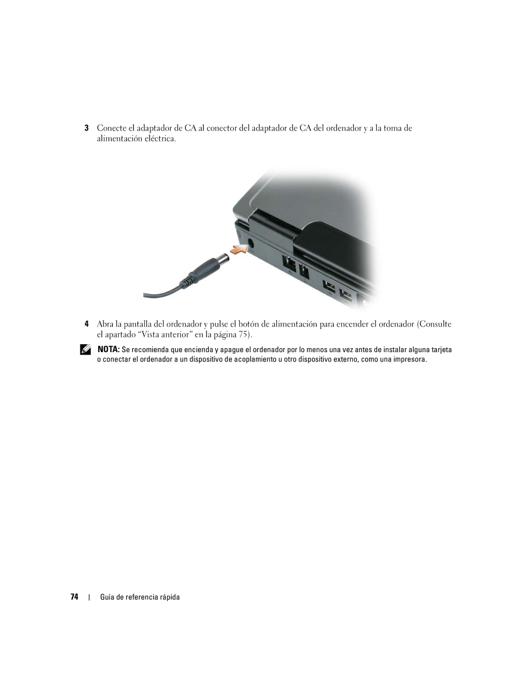 Dell XP065 manual Guía de referencia rápida 