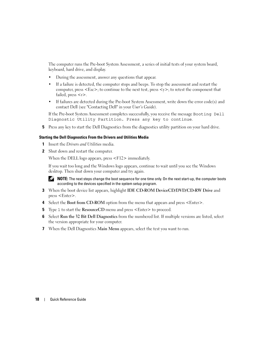 Dell XP140, D631 manual Quick Reference Guide 