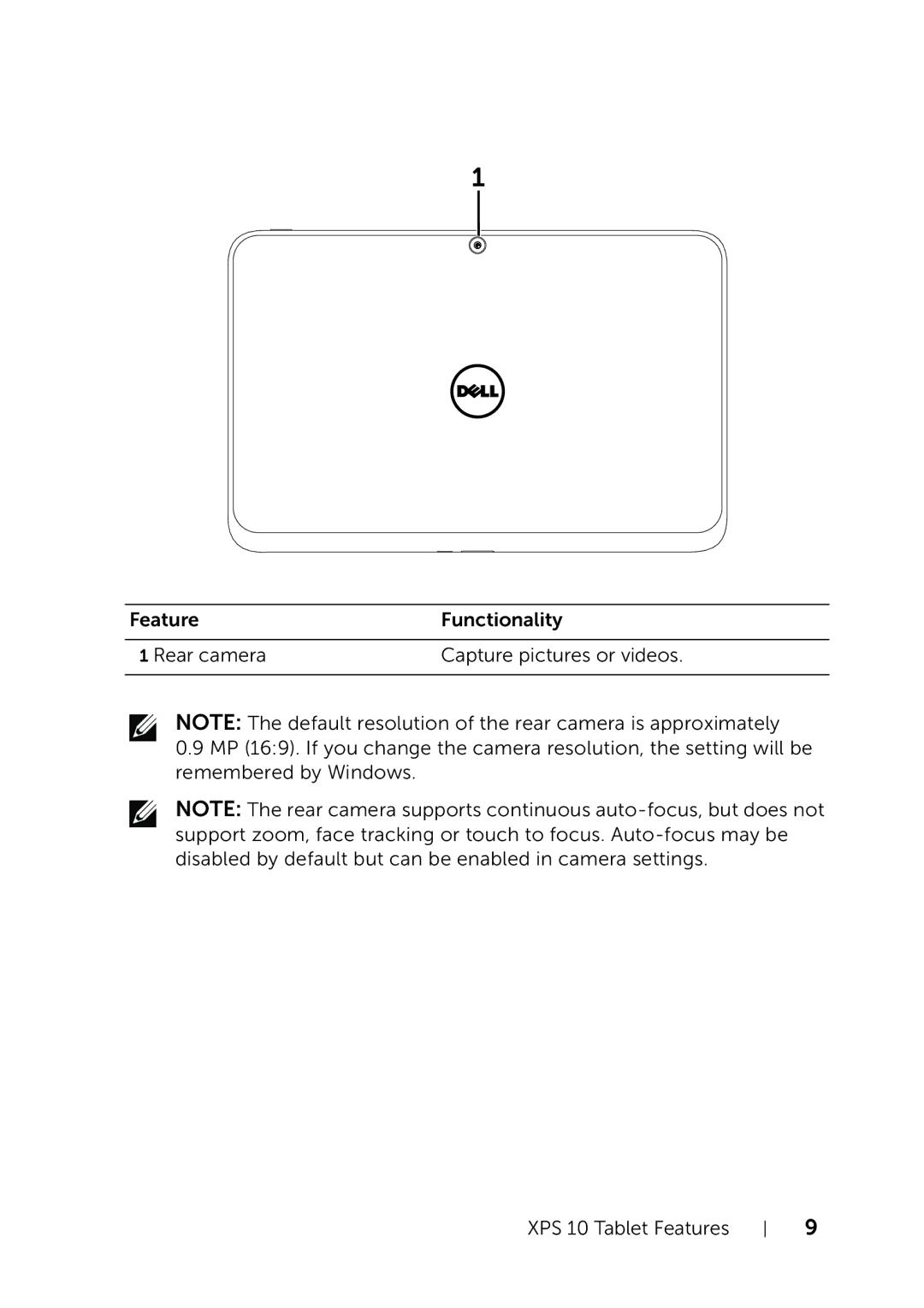 Dell XPS 10 user manual 