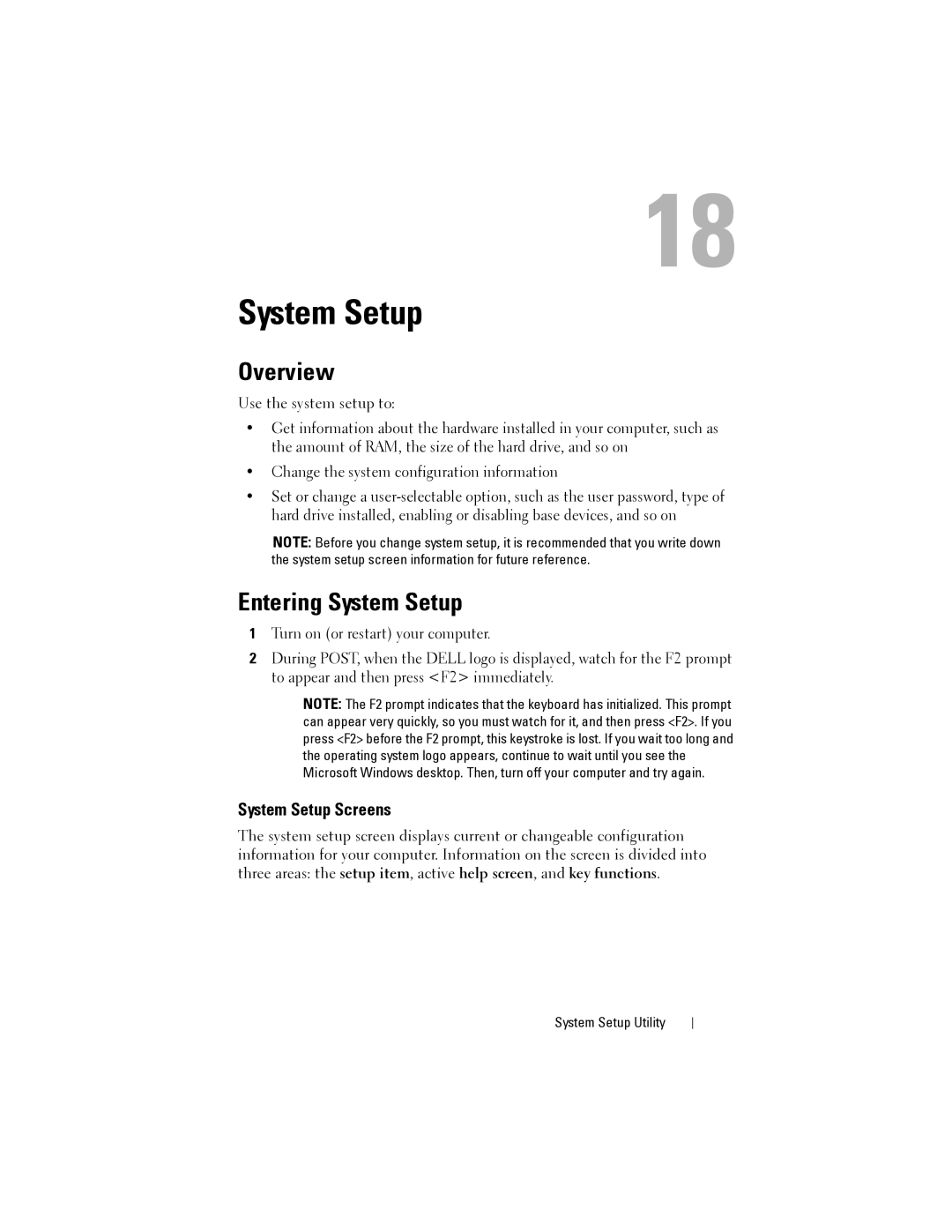 Dell XPS 13 owner manual Overview, Entering System Setup 