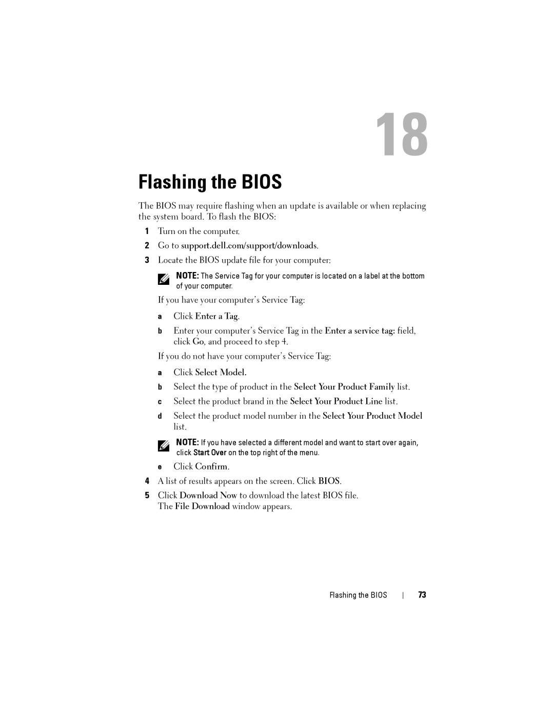 Dell XPS 14Z owner manual Flashing the Bios, Click Enter a Tag 