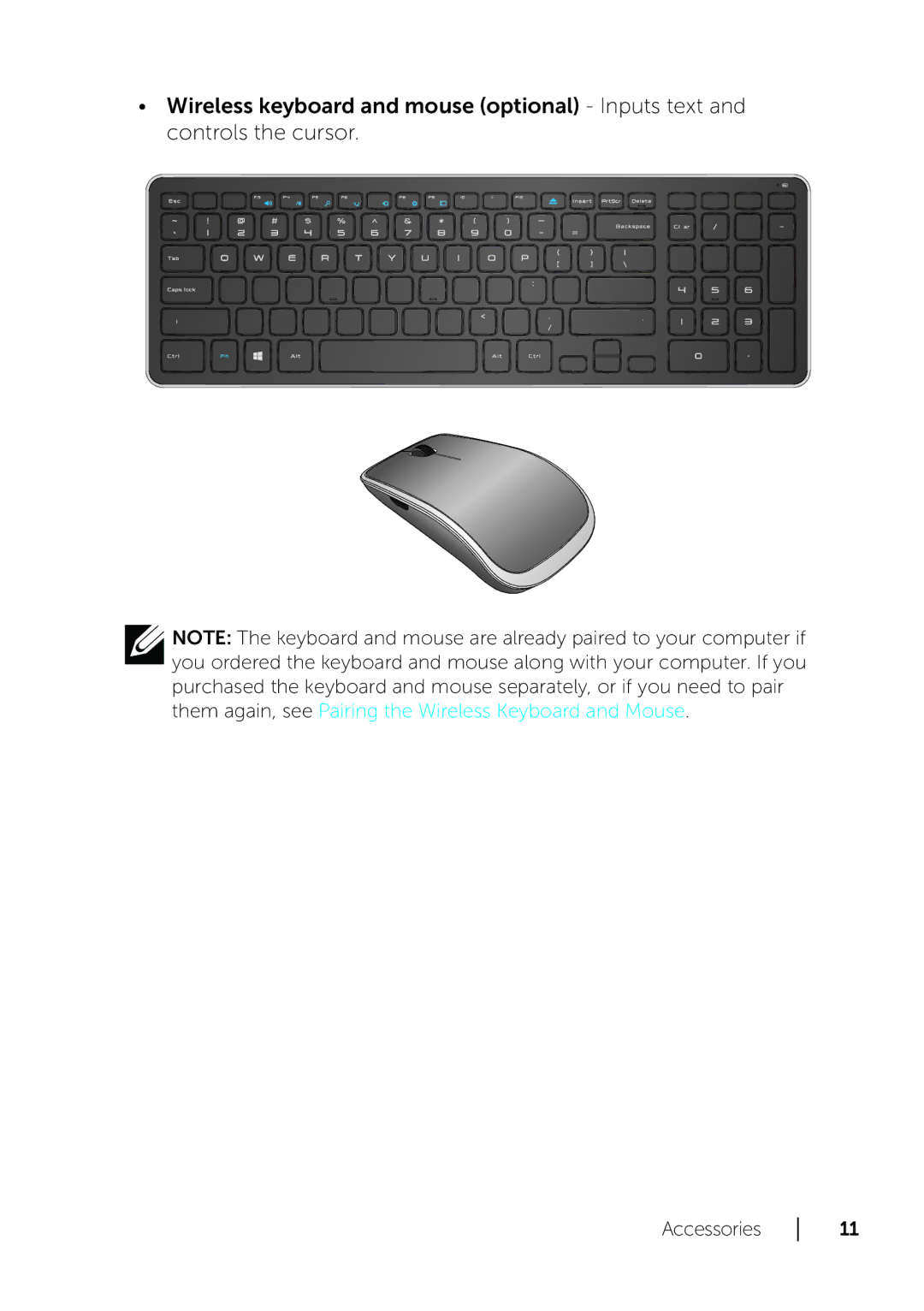 Dell XPS 18 user manual Accessories 