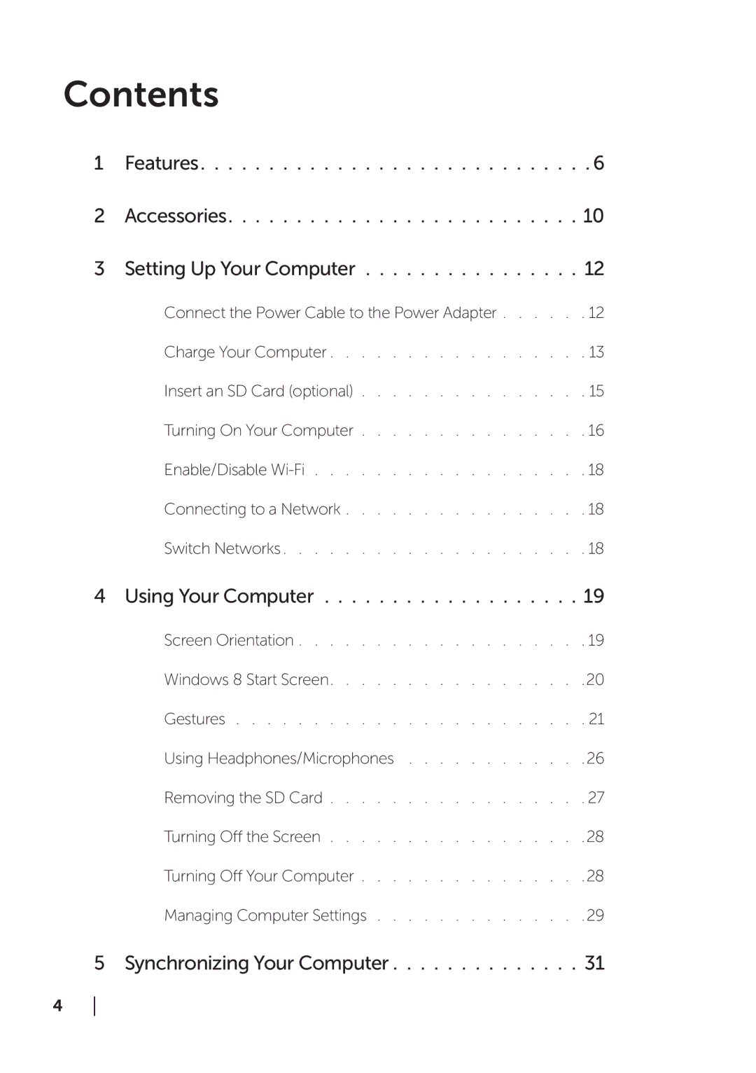 Dell XPS 18 user manual Contents 