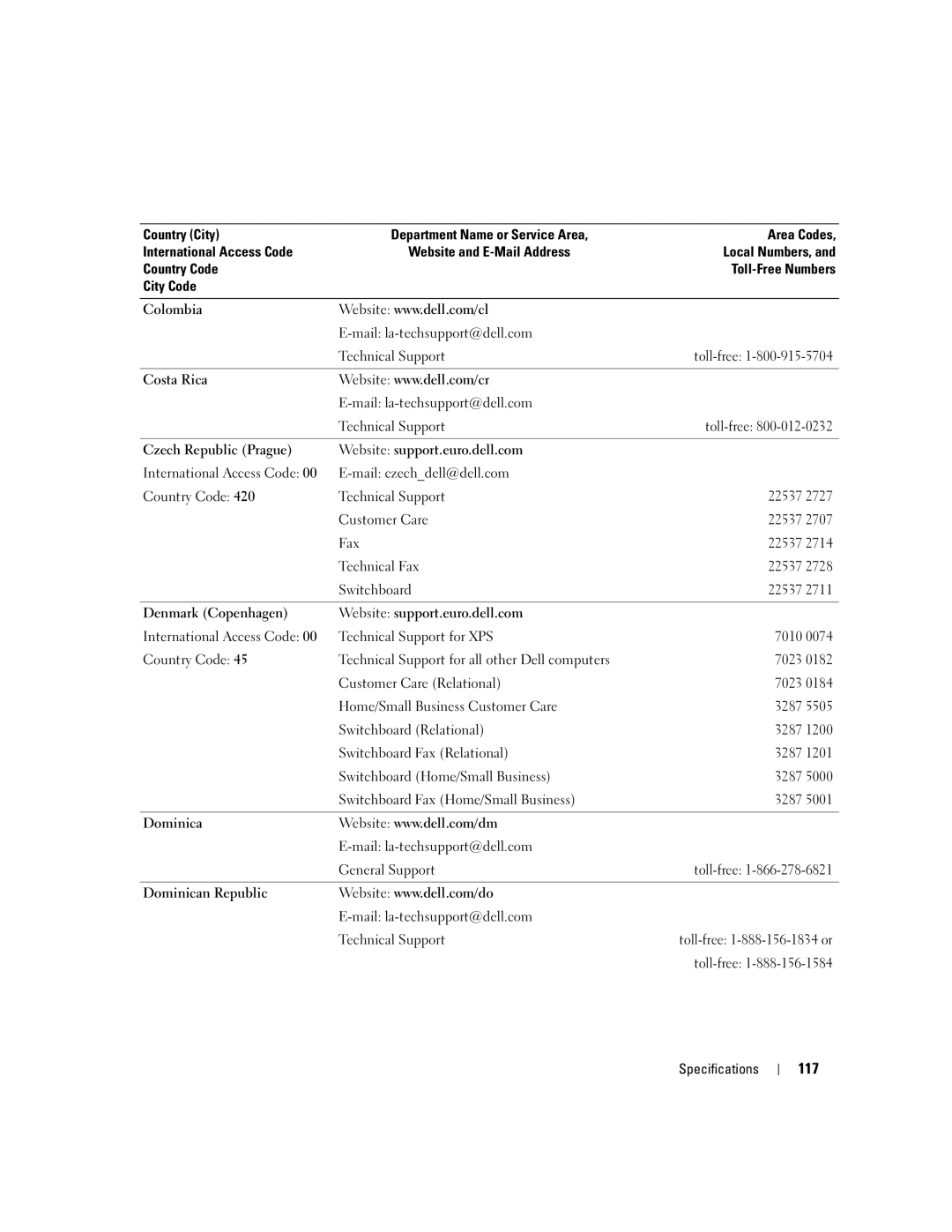 Dell XPS 210 manual 117 