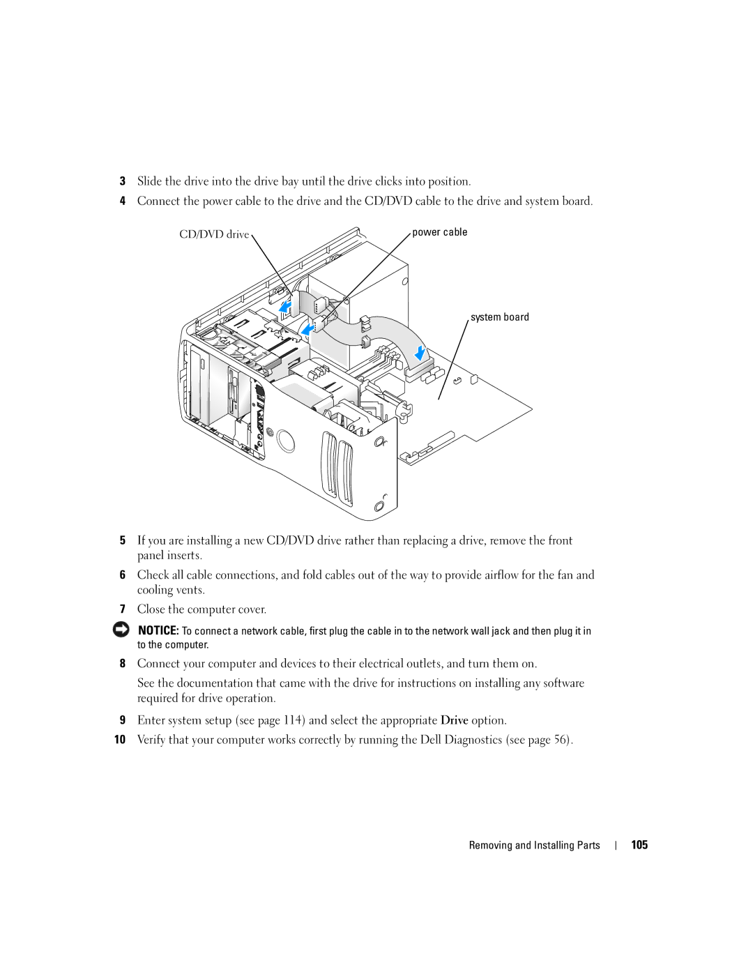 Dell XPS 400 owner manual 105, System board 