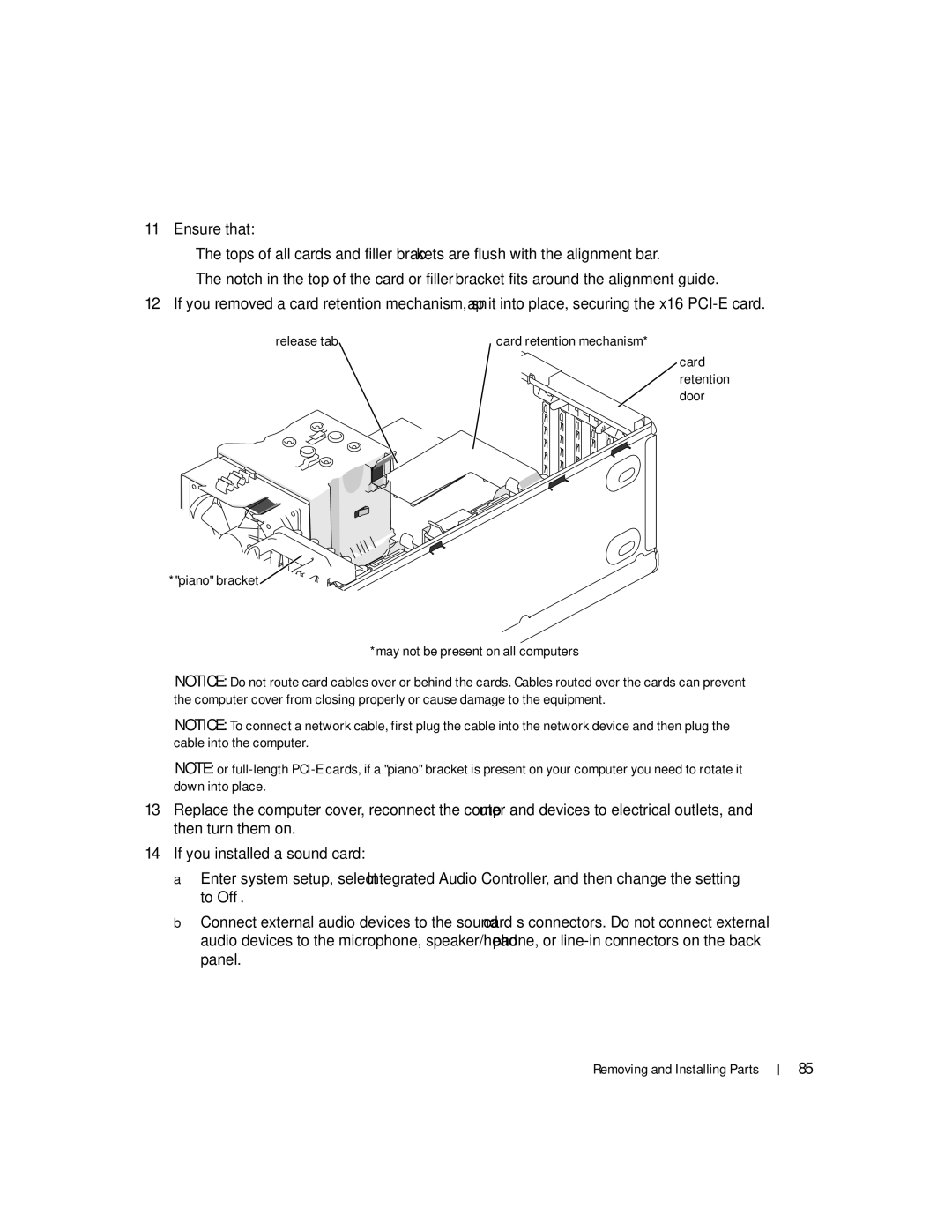 Dell XPS 400 owner manual Release tab 