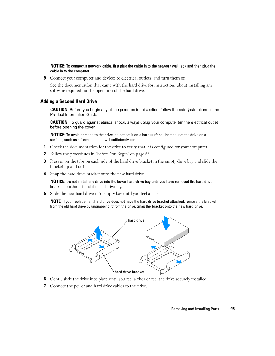 Dell XPS 400 owner manual Adding a Second Hard Drive 