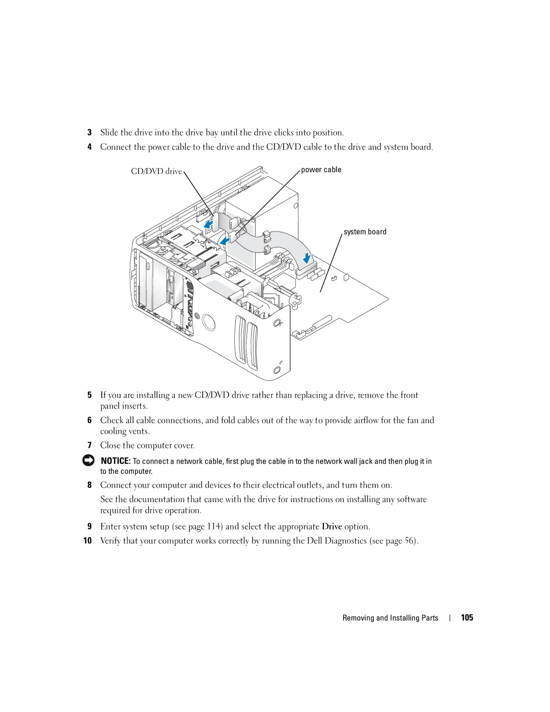 Dell XPS 400 owner manual 105, System board 