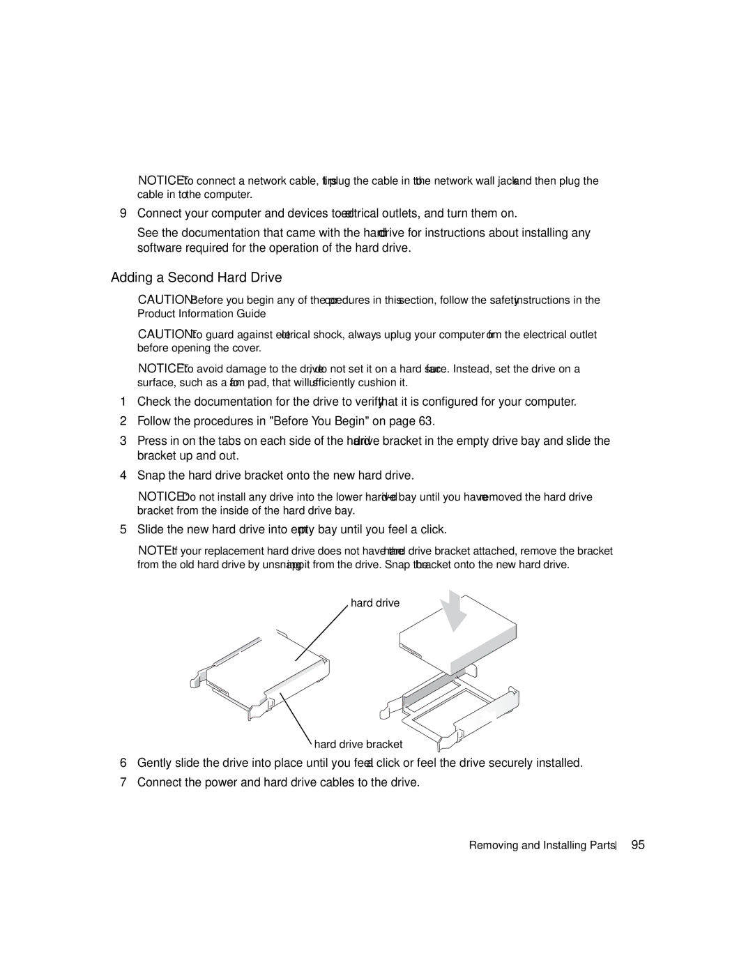 Dell XPS 400 owner manual Adding a Second Hard Drive 