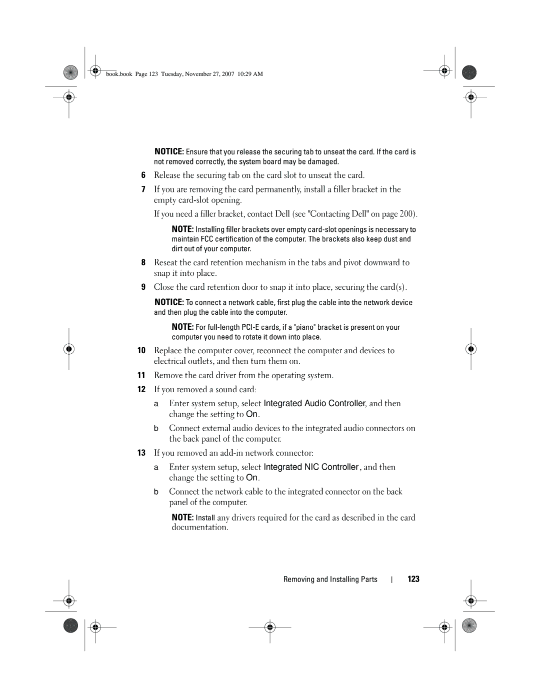 Dell XPS 420 owner manual 123 