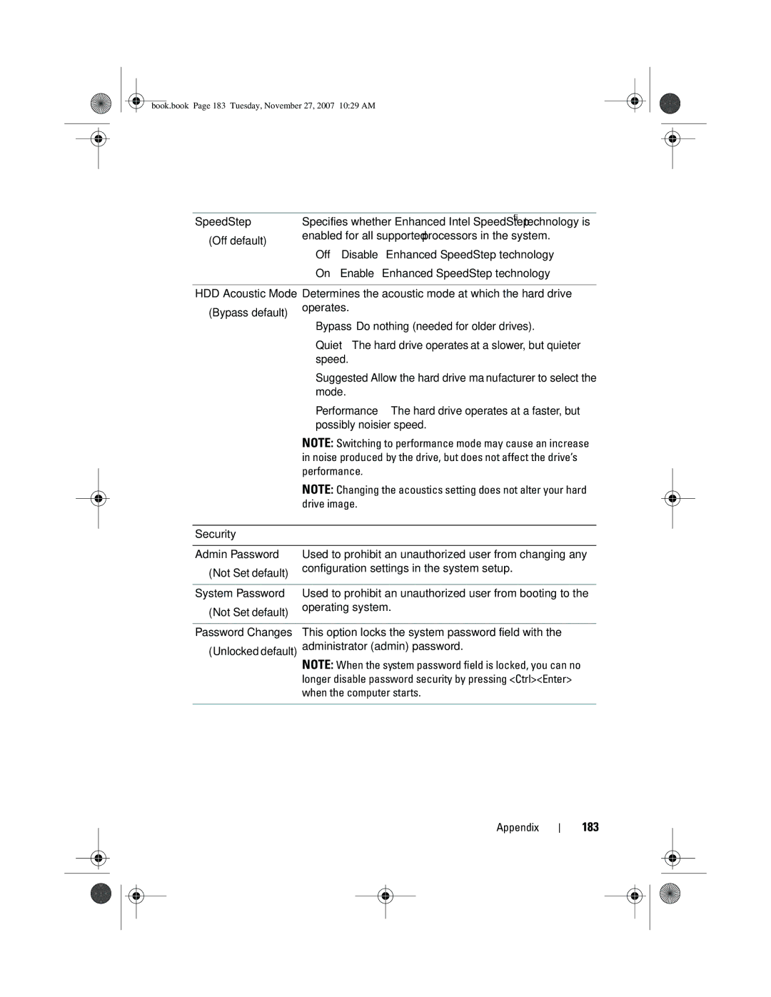 Dell XPS 420 owner manual 183 