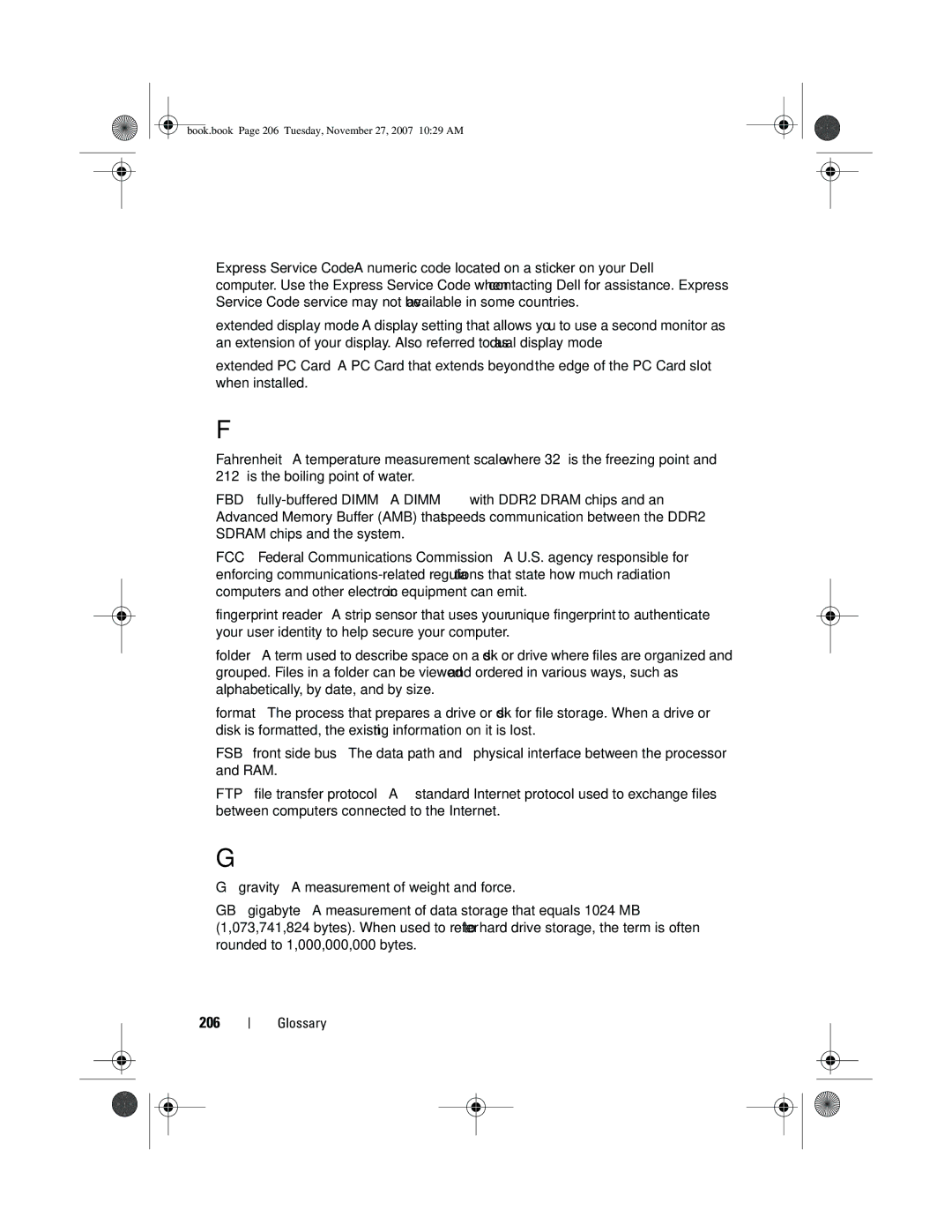 Dell XPS 420 owner manual 206 