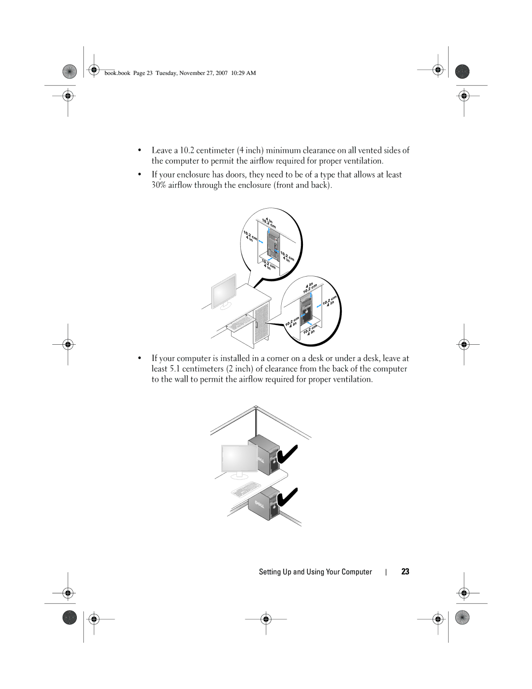 Dell XPS 420 owner manual Book.book Page 23 Tuesday, November 27, 2007 1029 AM 