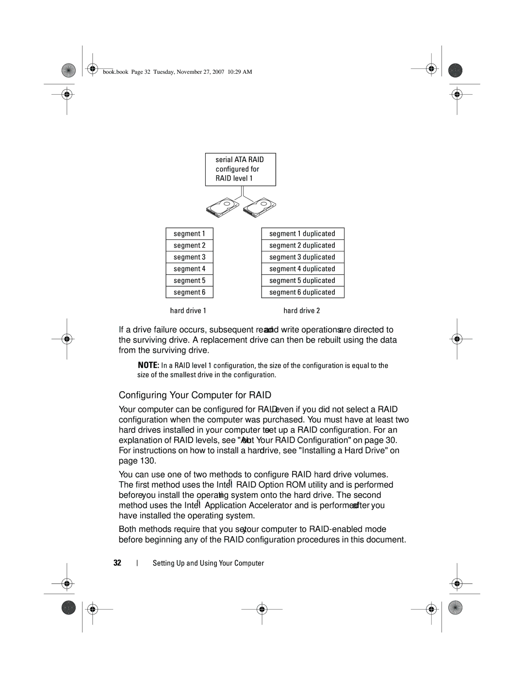 Dell XPS 420 owner manual Configuring Your Computer for RAID 