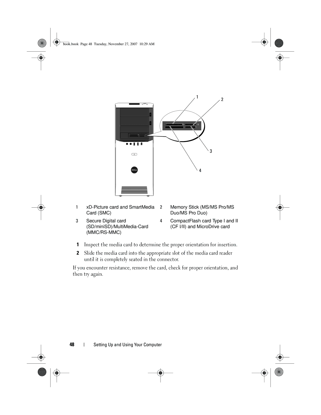 Dell XPS 420 owner manual Mmc/Rs-Mmc 