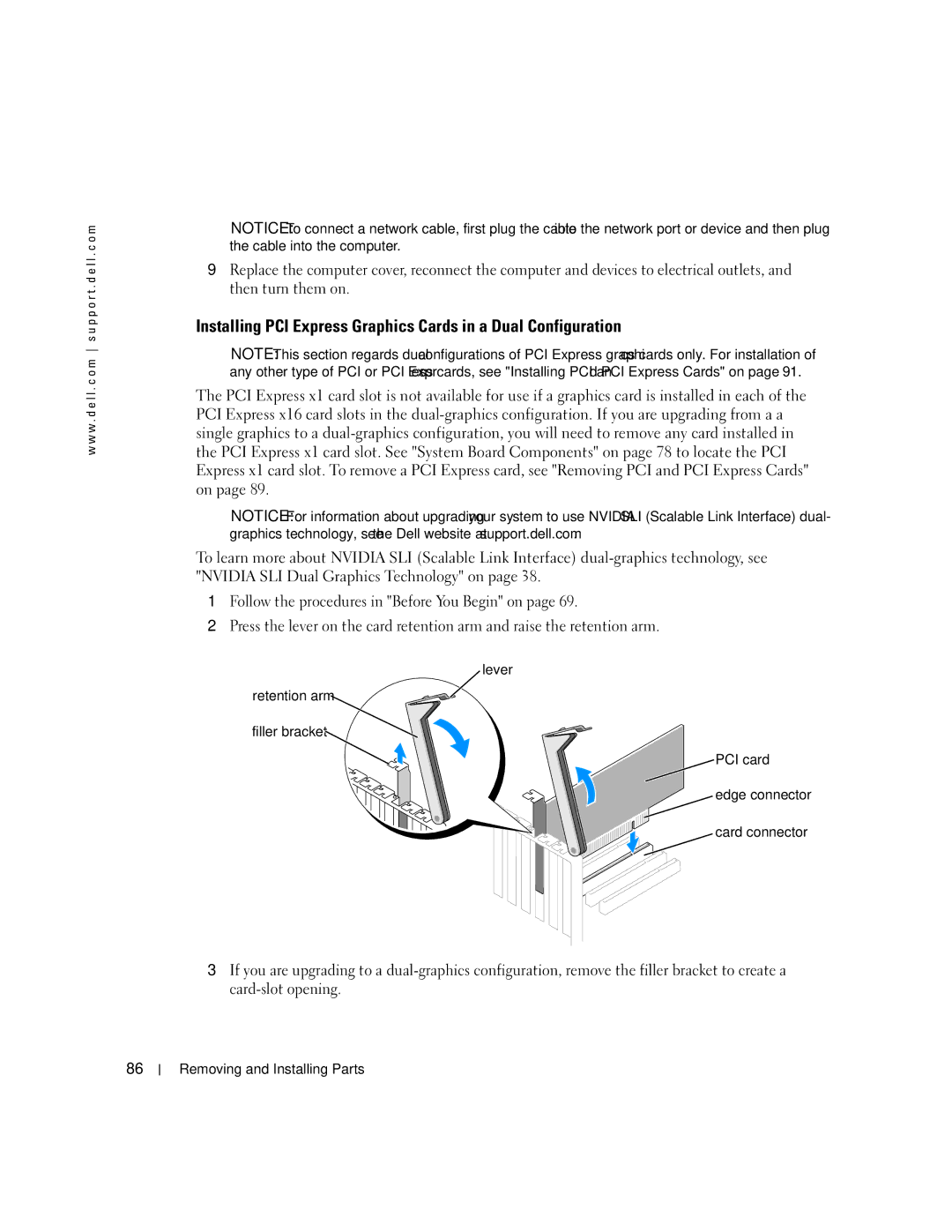 Dell XPS 600 owner manual Removing and Installing Parts 