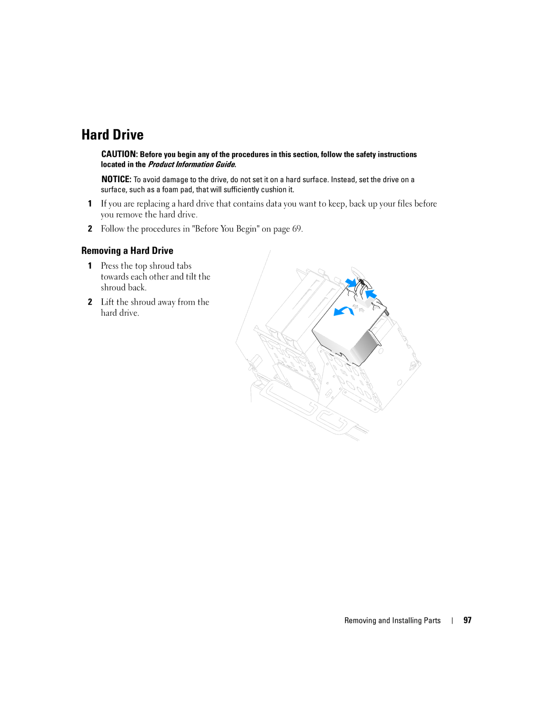 Dell XPS 600 owner manual Removing a Hard Drive 